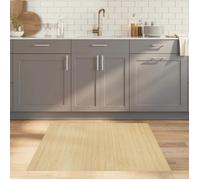 vidaXL Tapis rectangulaire naturel clair bambou 100x100 cm, tapis de salon