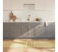 Tapis rectangulaire naturel clair 70x400 cm bambou