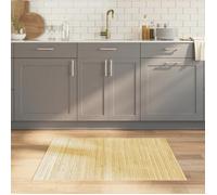 vidaXL Tapis rectangulaire Naturel Clair 80x100 cm Bambou