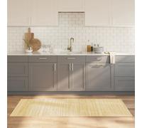 Tapis rectangulaire naturel clair 80x200 cm bambou