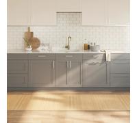 Tapis rectangulaire naturel clair 80x400 cm bambou