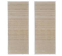 4x Tapis Rectangulaires Bambou Naturel Plancher Sol Salon Antidérapant vidaXL