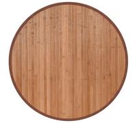 vidaXL Tapis Rond Naturel 60 cm Bambou, Tapis de Salon, Tapis de Cuisine, Tapis Rond, Tapis de Chambre à Coucher, Tapis de Salle de Bain