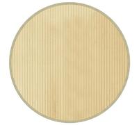 vidaXL Tapis Rond Naturel Clair 80 cm Bambou, Tapis de Salon, Tapis de Cuisine, Tapis Rond, Tapis de Chambre à Coucher, Tapis de Salle de Bain