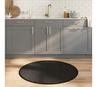 Vidaxl Tapis Rond Noir 100 Cm Bambou
