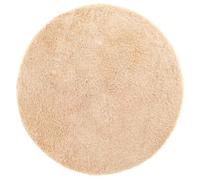 vidaXL Tapis Shaggy à Poils Longs Beige 100x100 cm Polyester, Tapis, Tapis de Chambre, Tapis Moderne, Tapis de Salon, Tapis Moelleux, Tapis Rond