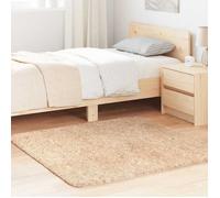 vidaXL Tapis shaggy à poils longs beige 120x120 cm polyester, tapis, tapis de chambre, tapis moderne, tapis de salon, tapis 4102861