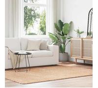 Tapis shaggy à poils longs crème 120x120 cm polyester tapis vidaXL