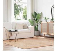vidaXL Tapis Shaggy à Poils Longs Beige 200x200 cm Polyester, Tapis, Tapis de Chambre, Tapis Moderne, Tapis de Salon, Tapis Moelleux, Tapis carré