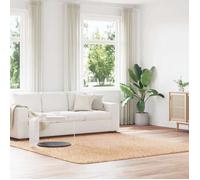 vidaXL Tapis shaggy à poils longs beige 240x240 cm polyester, tapis, tapis de chambre, tapis moderne, tapis de salon, tapis 4102885