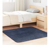 vidaXL Tapis shaggy à poils longs bleu marine 120x120 cm polyester, tapis, tapis de chambre, tapis moderne, tapis de salon, 4102867