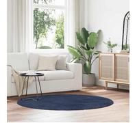 Vidaxl Tapis Shaggy À Poils Longs Navarra Bleu Marine 160x160 Cm
