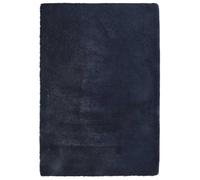 vidaXL Tapis Shaggy à poils longs 200x290 cm Polyester Bleu marine