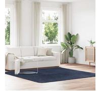 Vidaxl Tapis Shaggy À Poils Longs Navarra Bleu Marine 240x240 Cm