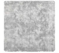 vidaXL Tapis Shaggy à Poils Longs Gris argenté 160x160 cm Polyester, Tapis, Tapis de Chambre, Tapis Moderne, Tapis de Salon, Tapis Moelleux
