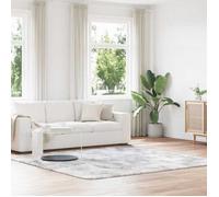 vidaXL Tapis Shaggy à Poils Longs Gris argenté 240x240 cm Polyester, Tapis, Tapis de Chambre, Tapis Moderne, Tapis de Salon, Tapis Moelleux