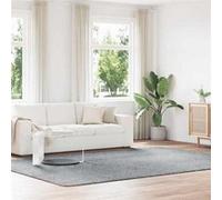 Tapis shaggy à poils longs crème 120x120 cm polyester tapis vidaXL