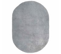 vidaXL Tapis Shaggy à poils longs Polyester Gris clair 300x200 cm Ovale
