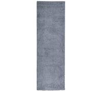vidaXL Tapis Shaggy à Poils Longs, Moquette de Sol, Tapis de Zone, Carpette de Salon Salle de Séjour Intérieur, Moderne, Bleu 80x250 cm