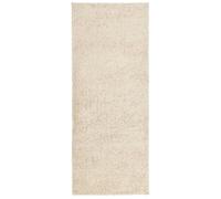 vidaXL Tapis Shaggy à Poils Longs, Moquette de Sol, Tapis de Zone, Carpette de Salon Salle de Séjour Intérieur, Moderne, Doré 80x200 cm