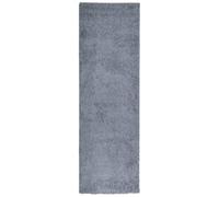 vidaXL Tapis Shaggy à Poils Longs, Moquette de Sol, Tapis de Zone, Carpette de Salon Salle de Séjour Intérieur, Moderne, Bleu 80x250 cm