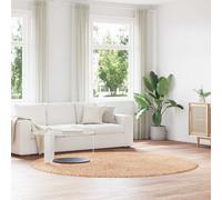 vidaXL Tapis Shaggy à Poils Longs Beige 240x240 cm Polyester, Tapis, Tapis de Chambre, Tapis Moderne, Tapis de Salon, Tapis Moelleux, Tapis Rond