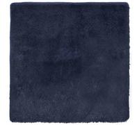 vidaXL Tapis Shaggy à poils longs Bleu marine 160x160 cm Polyester