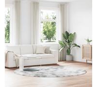 vidaXL Tapis Shaggy moelleux à poils longs Gris clair 240x240 cm Polyester