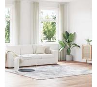 vidaXL Tapis Shaggy Navarra à poils longs Gris clair 240 x 240 cm