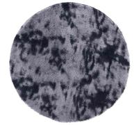 vidaXL Tapis Shaggy Rond Moelleux – Polyester Gris foncé 100x100 cm