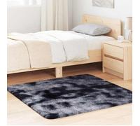 vidaXL Tapis shaggy Navarra – poils longs polyester – gris foncé 120x120 cm