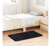 vidaXL Tapis Shaggy à poils longs noir 60x100 cm polyester, tapis, tapis de chambre, tapis moderne, tapis de salon, tapis 4102806 Noir