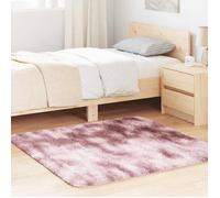 vidaXL Tapis Shaggy à Poils Longs Rose poudré 120x120 cm Polyester, Tapis, Tapis de Chambre, Tapis Moderne, Tapis de Salon, Tapis Moelleux