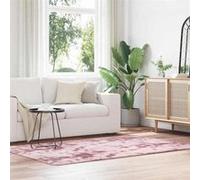 Tapis shaggy à poils longs crème 120x120 cm polyester tapis vidaXL