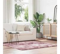 Tapis Shaggy à poils longs rose poudré 160x160 cm polyester, tapis, tapis de chambre, tapis moderne, tapis de salon, 4102873