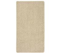 Tapis de séjour vidaXL Tapis shaggy antidérapant Crème 80x150 cm