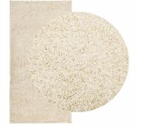 Vidaxl Tapis Shaggy Pamplona Poils Longs Moderne Doré 100x200 Cm