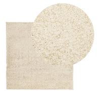 Vidaxl Tapis Shaggy Pamplona Poils Longs Moderne Doré 160x160 Cm