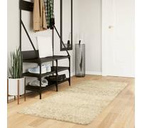vidaXL Tapis Shaggy à Poils Longs, Moquette de Sol, Tapis de Zone, Carpette de Salon Salle de Séjour Intérieur, Moderne, Doré 80x200 cm