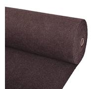vidaXL Tapis Strié pour Exposition Moquette Carpette Mariage Fête Spectacle Anniversaire Festival Durable Réutilisable 1,2x15 m Marron