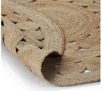 vidaXL Tapis Tressé Jute 150 cm Rond