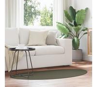 Vidaxl Tapis Vert Forêt Polyester 80 X 150 Cm Tapis D'accent Ovale
