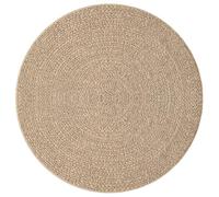 vidaXL Tapis ZIZUR Ø 200 cm Aspect de Jute intérieur et extérieur, Tapis d'extérieur, Tapis de Sol, Tapis d'intérieur, Tapis de Porte, Moquette