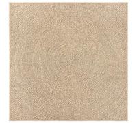 vidaXL Tapis ZIZUR 120x120 cm Aspect de Jute intérieur et extérieur, Tapis d'extérieur, Tapis de Sol, Tapis d'intérieur, Tapis de Porte, Moquette