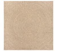 vidaXL Tapis ZIZUR 200x200 cm Aspect de Jute intérieur et extérieur, Tapis d'extérieur, Tapis de Sol, Tapis d'intérieur, Tapis de Porte, Moquette