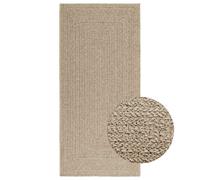 Vidaxl Tapis Zizur Beige 100x200 Cm Aspect De Jute Intérieur Extérieur