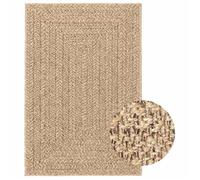 Vidaxl Tapis Zizur Beige 120x120 Cm Aspect De Jute Intérieur Extérieur
