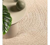 vidaXL Tapis ZIZUR Beige 120x120 cm Aspect de jute intérieur/extérieur