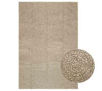 Vidaxl Tapis Zizur Beige 140x200 Cm Aspect De Jute Intérieur Extérieur