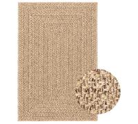 vidaXL Tapis ZIZUR beige 140x200 cm aspect de jute intérieur extérieur, tapis d'extérieur, tapis de sol, tapis d'intérieur, 4010395